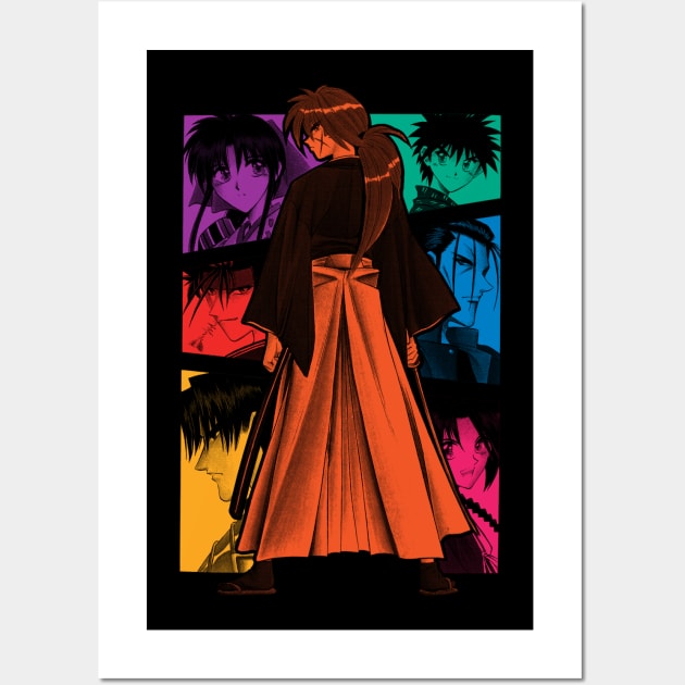 Color Kenshin Dark Wall Art by geekingink